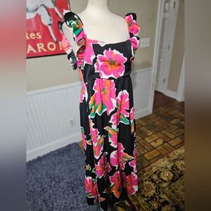 Ee:some Floral Sleeveless Dress Medium